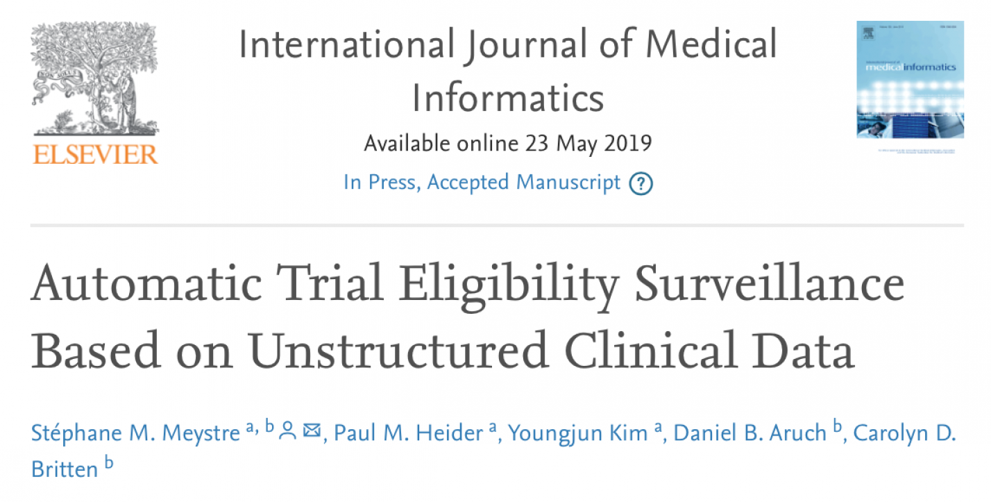Automatic Trial Eligibility Surveillance Based on Unstructured Clinical Data