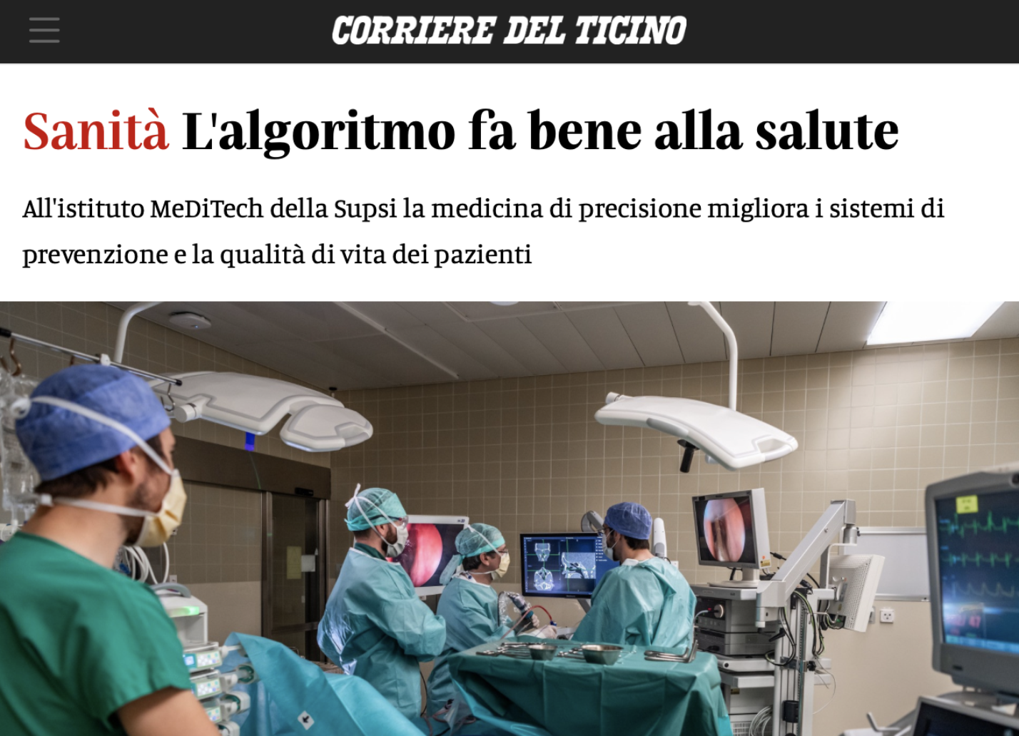 “The algorithm is good for health” journal article